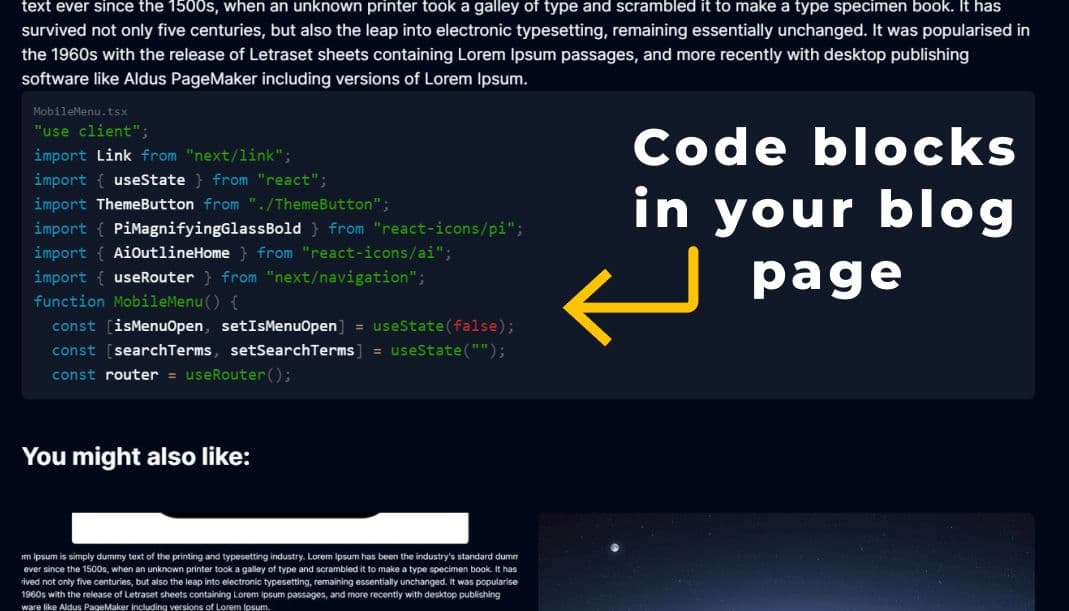 How to add highlited code blocks in Nextjs 13